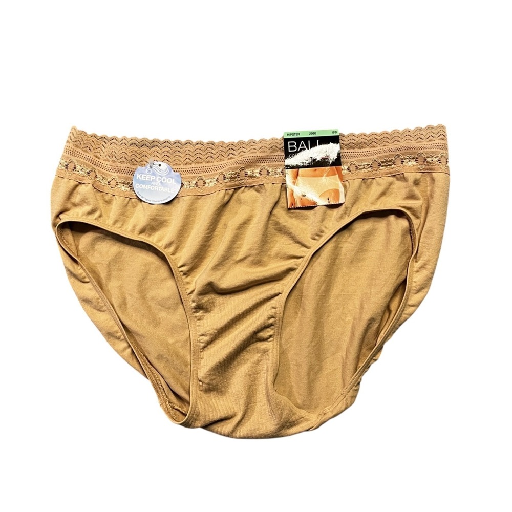 Bali Comfort Revolution Microfiber Seamless Lace Hipster #2990 Size XL 8/9 NEW